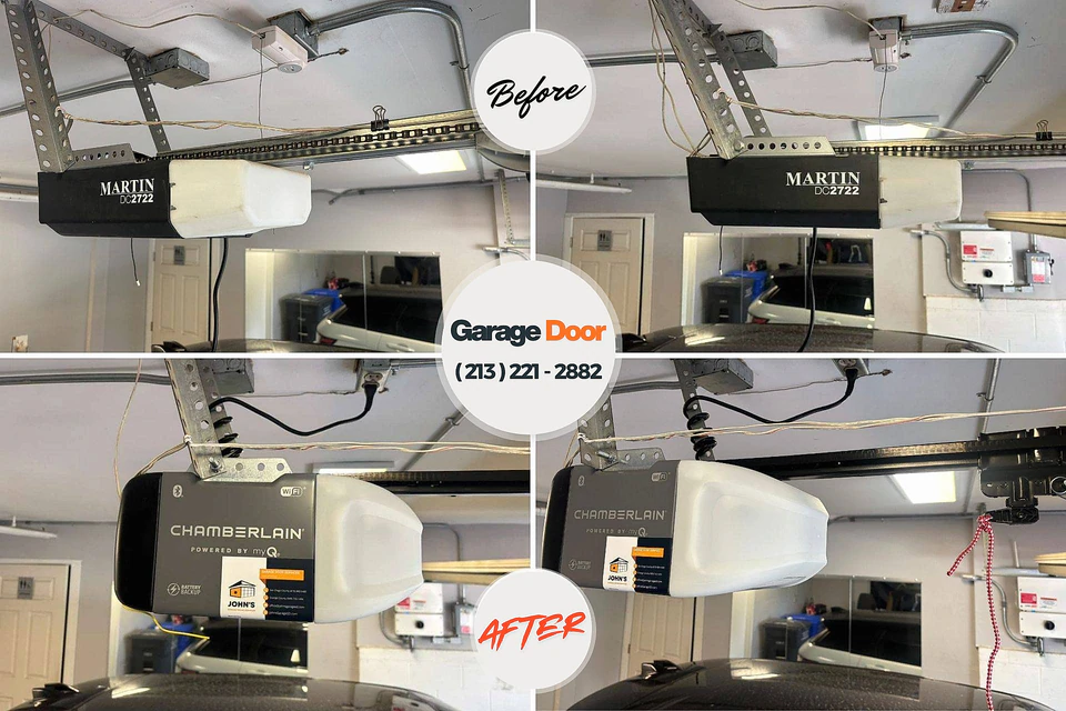 Before and after: garage door repair Moxee, WA